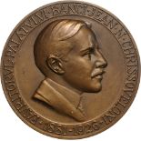 Medal 1926, signed L. Iar. Osinski â€“ J. Vangoin, Wien, Bronze (80 mm, 182.80 g). R! XF