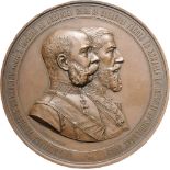Medal 1896, Bronze (76 mm, 151.84 g) Wurzbach 2742. RR! XF-