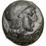 Head of Athena right / Statue of Athena left. SNG Cop. 349. VF+, dark patina