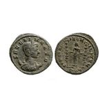 SEVERINA AVG , diademed, draped bust right, on crescent / CONCORDIAE MILITVM, in exergue XXI,