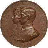 Marriage between Prince Ferdinand of Romania and Princess Mary of Great Britain and Ireland .Medal