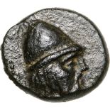 Head of Kabeiros left / Triskeles. BMC 8. R! XF