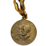 Medal 1906, original suspension loop and ribbon, Bronze (40mm, 24.40 g). XF