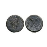 Bust of Demeter right / two crossed torches. SNG ANS 290. R! VF