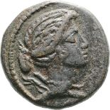 Head of Artemis right / Stag standing right. RPC I, 3319; VF