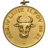 Medal 1937, original suspension loop, gilt Bronze (30 mm, 13.43 g). Very attractive! UNC-