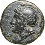 Head of Athena left / Two bullÂ´s heads opposing each other. BMC 13. VF