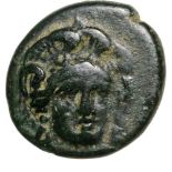 Head of Athena facing / Owl standing right. SNG Cop. 496. R! VF