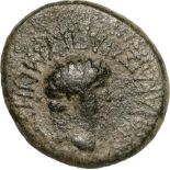 Bust of Nero right / scales. RPC I, 3210. VF/F
