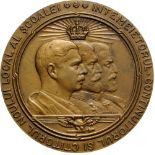 Medal 1939, signed G. Stanescu, gilt Bronze, (60 mm, 106.73 g). RR! XF+