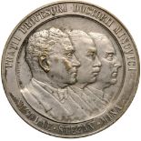 Medal 1938, signed by E.W. Becker, Silvered bronze (60 mm, 78.36). XF R!