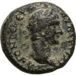 Bust of Traianus right / Artemis standing left. SNG v. Aulock 3035. VF