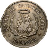 Honoris Causa Medal 1867 attributed to Mr. A. â€¦. for natural science, Silver (52 mm, 43.24 g).