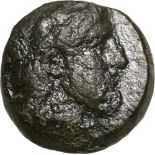 Head of Dionysos right / bulls head facing. SNG Cop. 445. VF