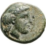 Head of Kybele right / Lion to right. SNG Cop. 545. VF