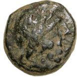 Head of Zeus right / City name in wreath. SNG Cop. 377. VF