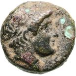 Head of Apollo right / Panther to left. SNG BN 1334. R! VF