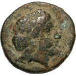 Head of Apollo right / Horse grazing right NEAN. SNG Cop. 451-453. F-VF