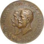 Medal 1906, signed Saraga, Bronze (63mm, 88.47 g). XF +