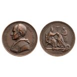 Bronze (44 mm), obverse with portrait of Leo XIII, reverse with papal blessing and date 1893. R! I