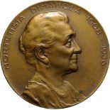 Medal 1936, signed by E.W. Becker, Bronze (60 mm, 84.64 g). XF+