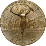 Medal 1928 by Huguenin, Bronze silvered (50 mm, 54.32 g). Very elegant medal! XF+