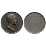 Non wearable medal, bronze (44 mm) obverse with portrait of the artist, reverse with Latin text