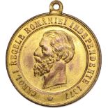 Medal 1898, signed by Carniol fiul, original suspension loop, gilt Bronze (33 mm, 17.34 g). XF