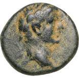 Bust of Tiberius right / Horse to left. RPC I 3358; RR! VF