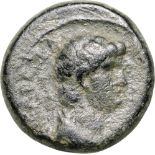 Bust of Nero right / Double axe. RPC I 2382. RR! VF