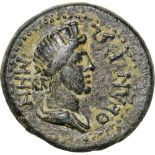 Bust of Roma right / Nike walking right. RPC II Suppl. 2990 A. RR! VF