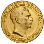 Medal 1934, signed by E.W.Becker, gilt Bronze (50 mm, 57.30 g). R! XF
