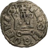 Guillaume de la Roche (1280-1287), BI Denaro (17 mm, 0.7 g), Thebes MintCross / church. Metcalf