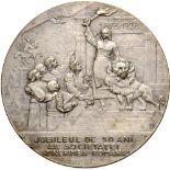 Medal 1928, Bronze silvered (60 mm, 78.36 g). XF-