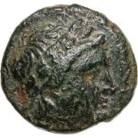 Head of Apollo right / Goat standing right. SNG Cop. 10-11. VF