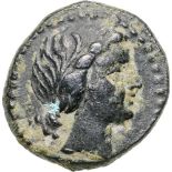 Head of Soteira right / KYZI in oak wreath. SNG Cop. 71. VF