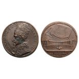 Bronze (41 mm), obverse with portrait of Alexander VII, reverse with plan and view of Saint