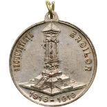 Medal 1919, original suspension loop, silvered Metal (25 mm, 5.80 g). R! XF