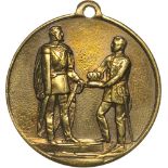 Medal 1881, with original suspension loop, Copper gilt (30 mm, 11.06 g). R! XF