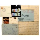 Interesting lot of 2 Propaganda Post Cards; one old envelope adressed to NSDAP â€“ Kreis Ansbach â€“