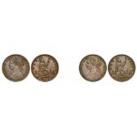 Penny 1861. L.C.W. below shield. KM 749.2. (2) VF+