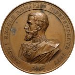 Medal 1898 celebrating the memory of Tudor Vladimirescu from the Jiu county, signed by Carniol Fiul,
