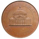 Romanian Athenee, Medal 1889, Bronze (67 mm, 95.72 g) Buz.-. R! XF