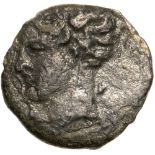 Head of river god left / foreoart of a manheaded bull right. SNG ANS 549-550. VF-