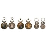 Miniatures, Breast Badge, Silver (one silver gilt), 2x14 mm and 1x10 mm, original suspension