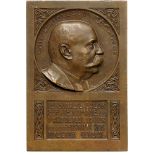Plaquette 1908, signed by Fr. Storck, Bronze (44x67 mm, 97.16 g). XF+
