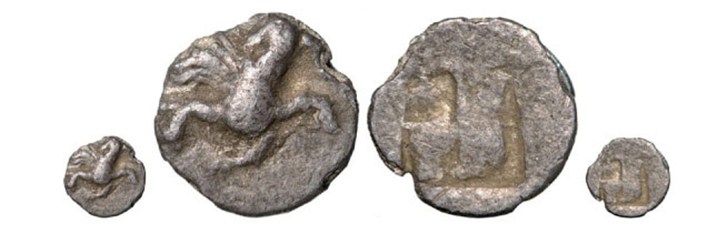 Griffin seated left / Quadratum Incusum. BMC Thrace 16. VF