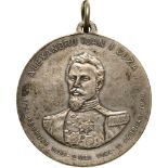 Medal 1912, signed, original suspension loop, silvered Bronze (30 mm, 18.16 g). VF+