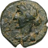 Bust of Artemis left / Artemis running right. SNG Cop. 303. VF+