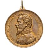 Medal with original suspension loop 1906, Copper, signed F. Saraga (38 mm, 20.40 g). UNC